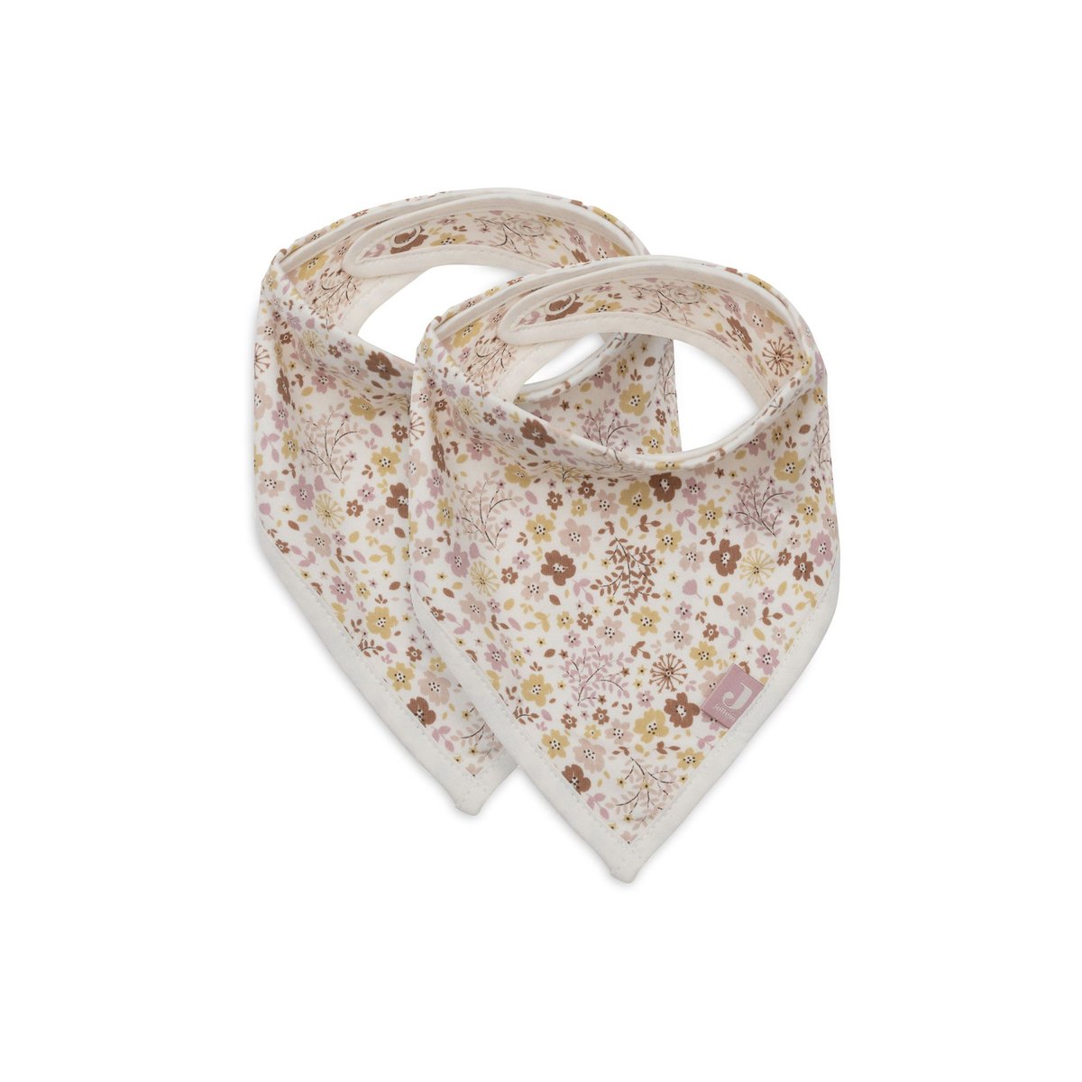 Lot de 2 bavoirs bandana Flower Fairies couleur unique, JOLLEIN
