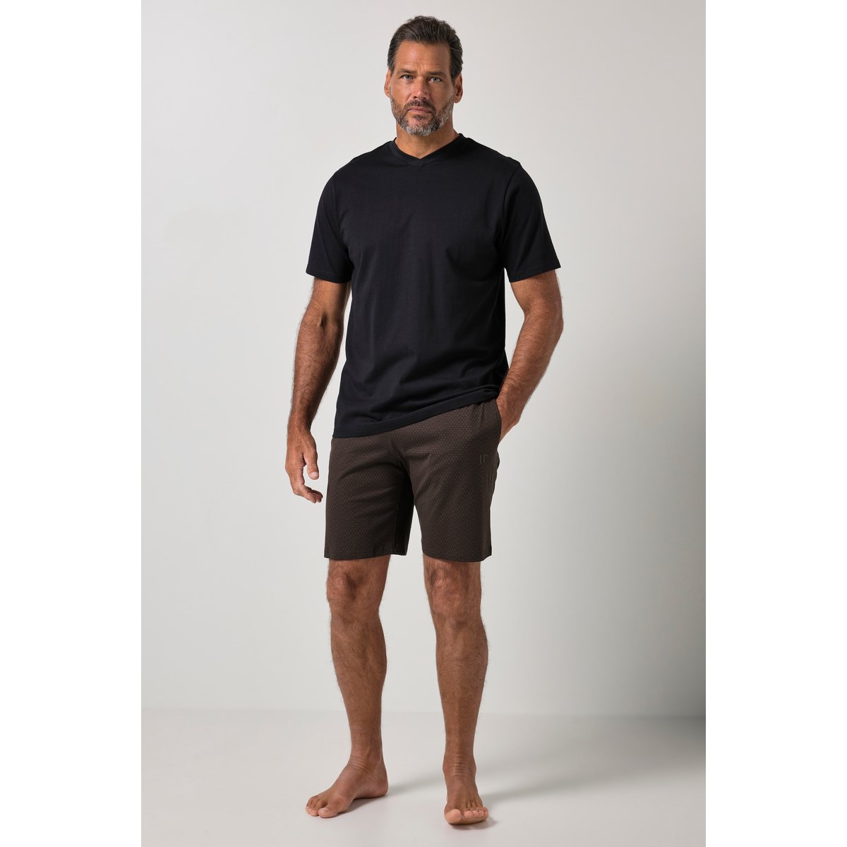 Pyjama deux pièces, short & T-shirt noir, JP1880