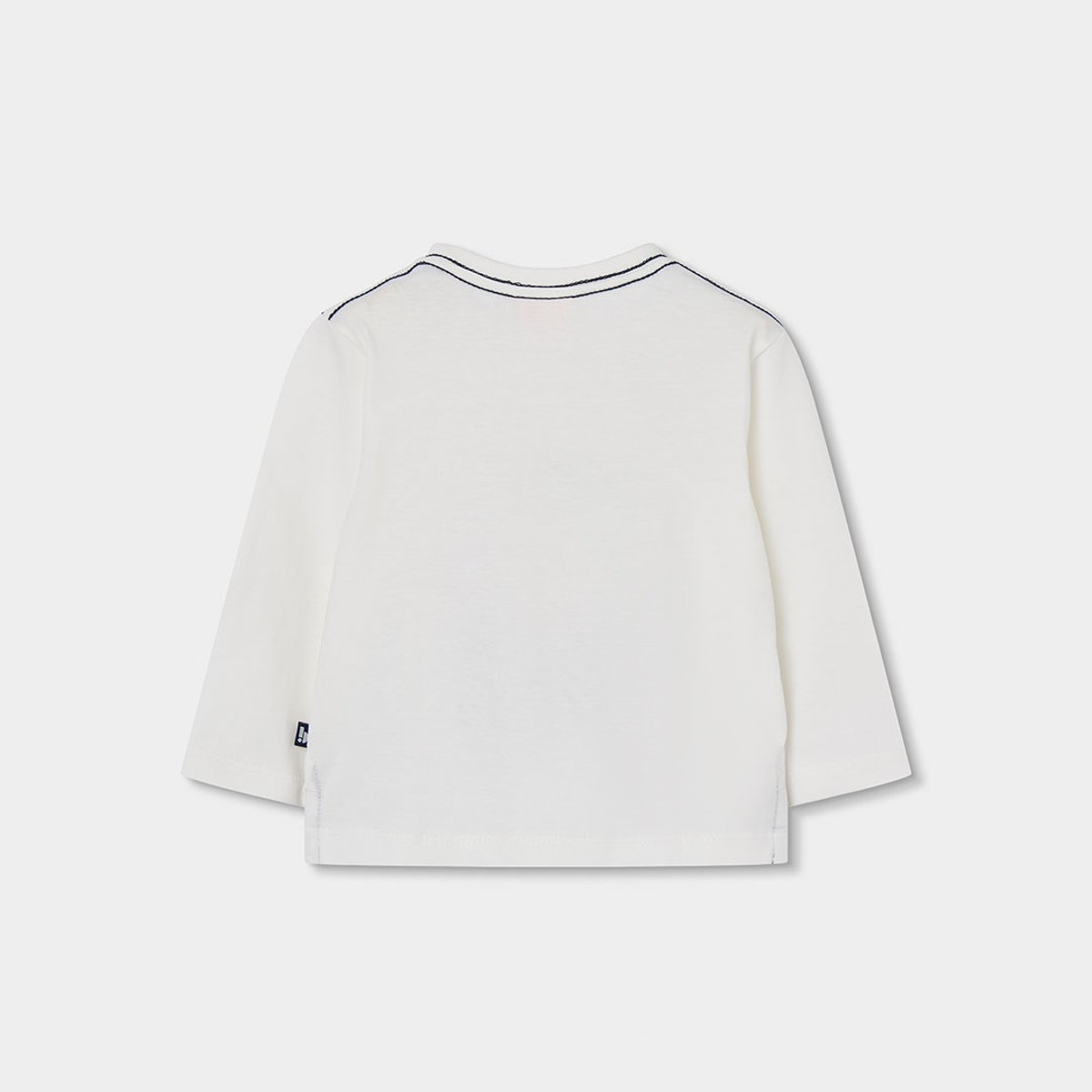 T-shirt garçon en maille imprimé koala pilote blanc, BOBOLI