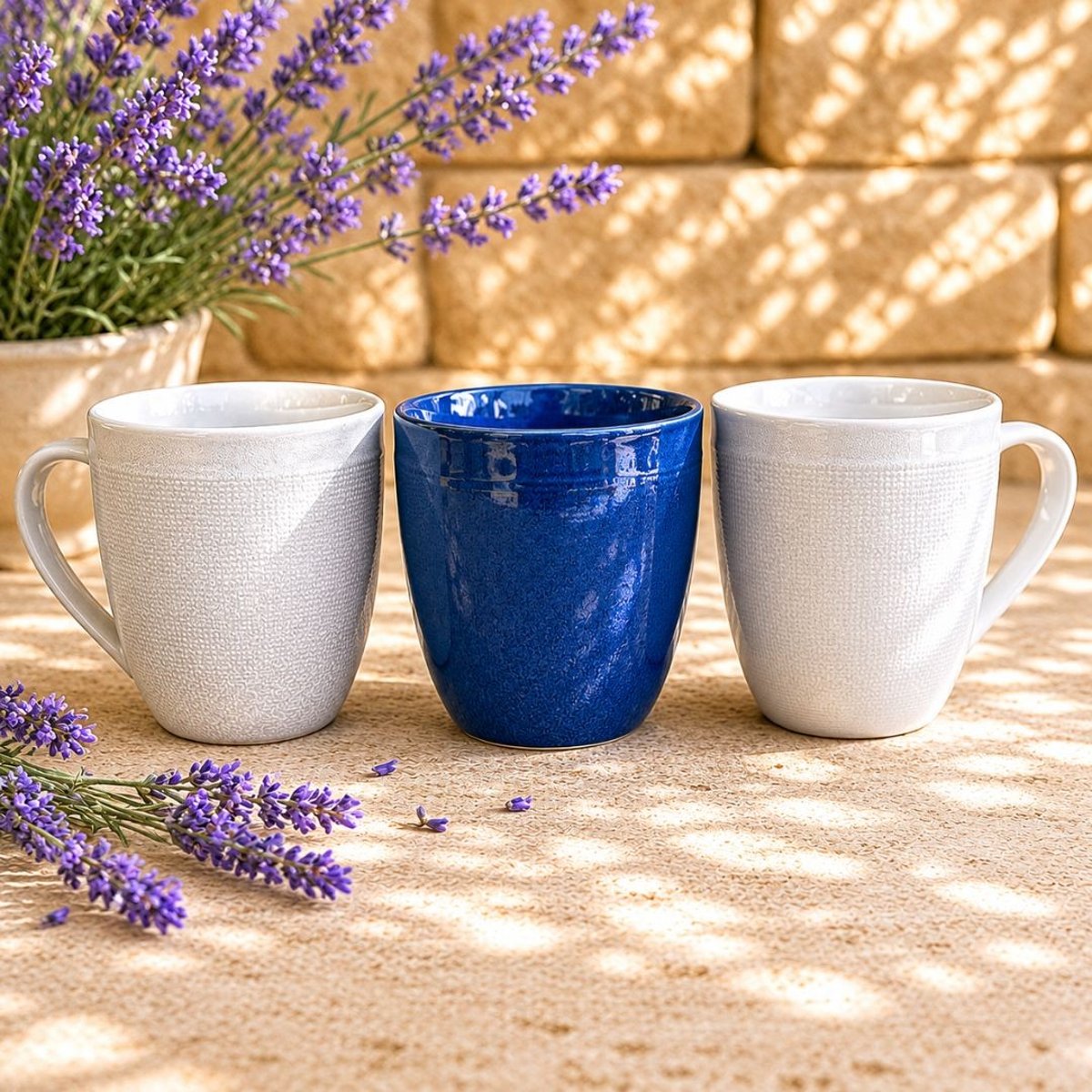 Lot de 6 mugs, OIA bleu, ARTIME