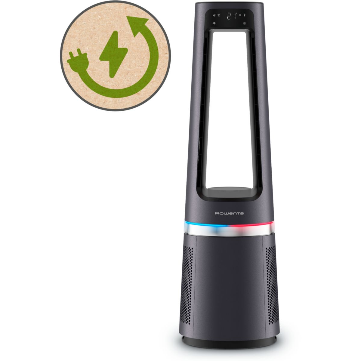 Purificateur d'air, ventilateur, chauffage Eclipse 3 en 1 connect QU5072F0 couleur unique, ROWENTA