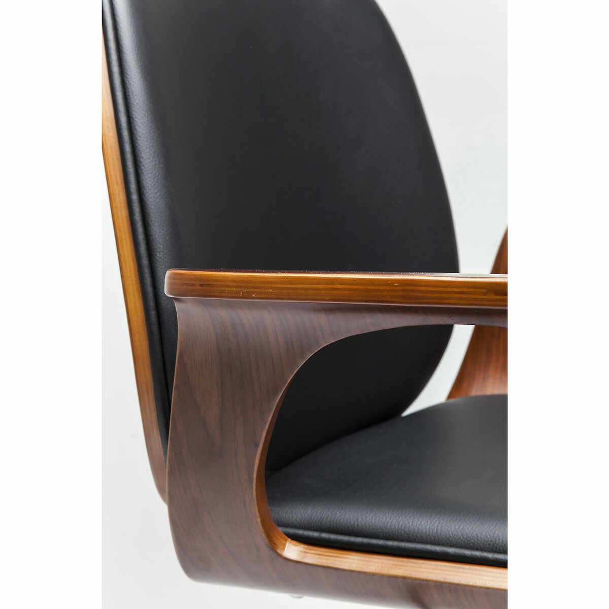 Bürodrehstuhl Patron Walnut schwarz, KARE DESIGN