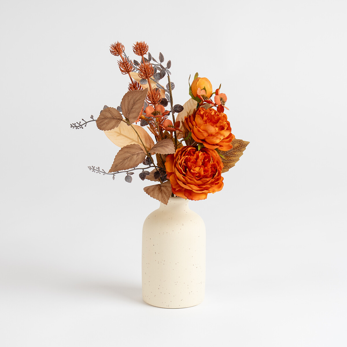38cm Orange Roses in Ceramic Vase orange, SO'HOME