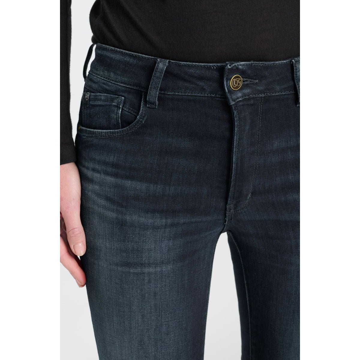 Jeans push-up  taille haute PULP, 7/8ème blue / black, LE TEMPS DES CERISES