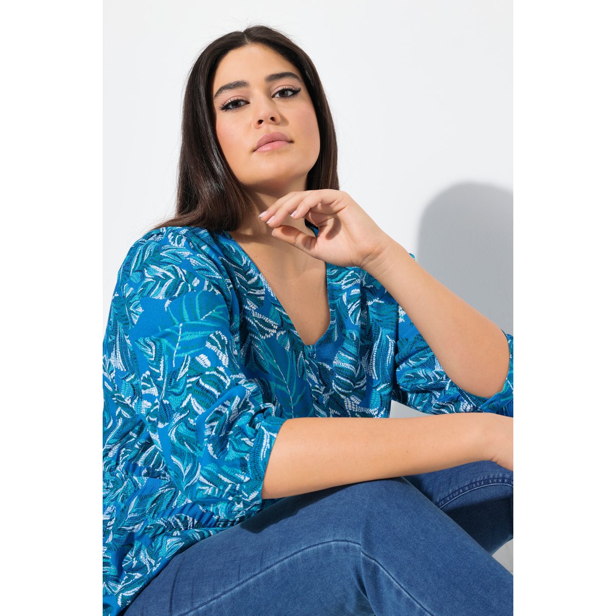 Blouse bleu pétrole, ULLA POPKEN