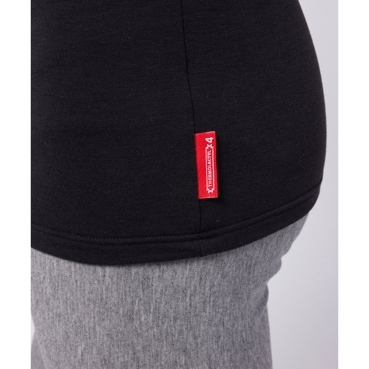 T-shirt col zippé Comfort Thermolactyl 4 noir, DAMART SPORT