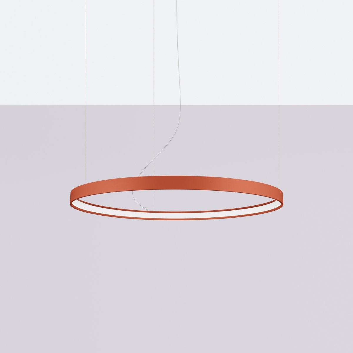 Lustre Aluminium Ocre Rouge LED 1 Rio ocre rouge, EDEN