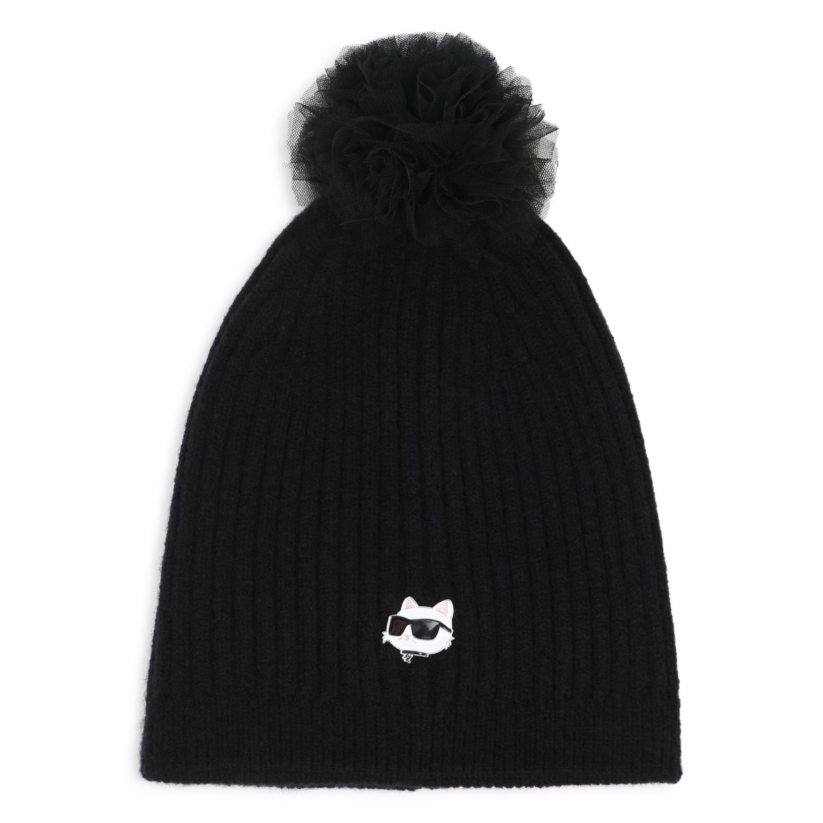 Bonnet en tricot black, KARL LAGERFELD KIDS