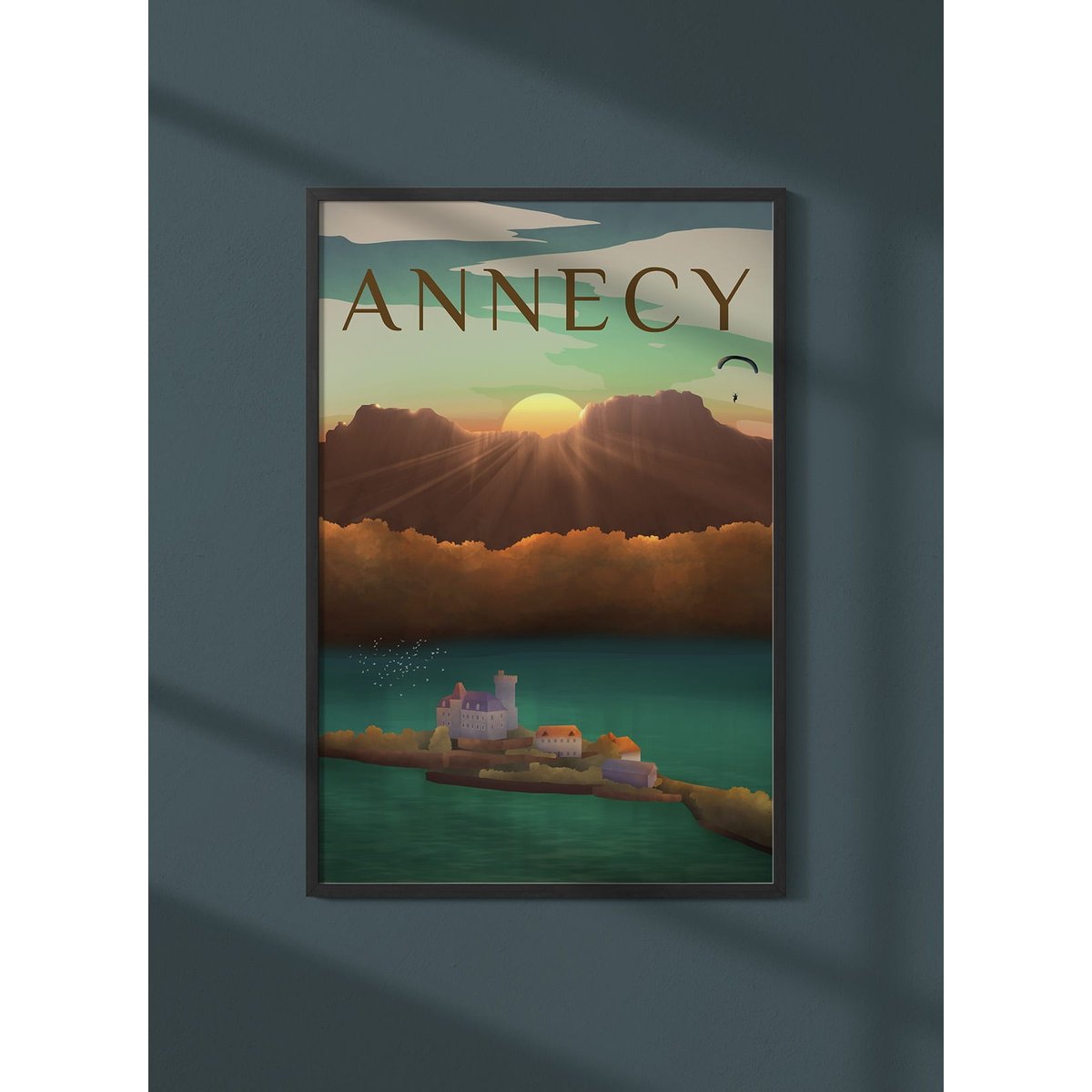 Affiche ville Annecy blanc, L'AFFICHERIE