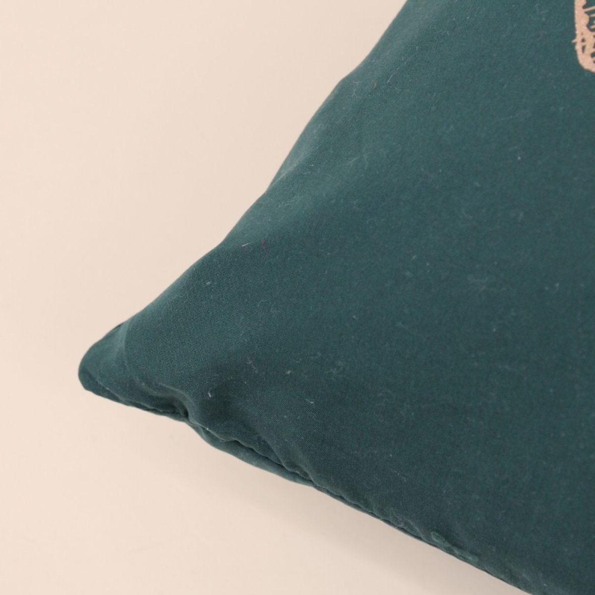 Coussin motif fleur 45x45cm vert, ORNAMI