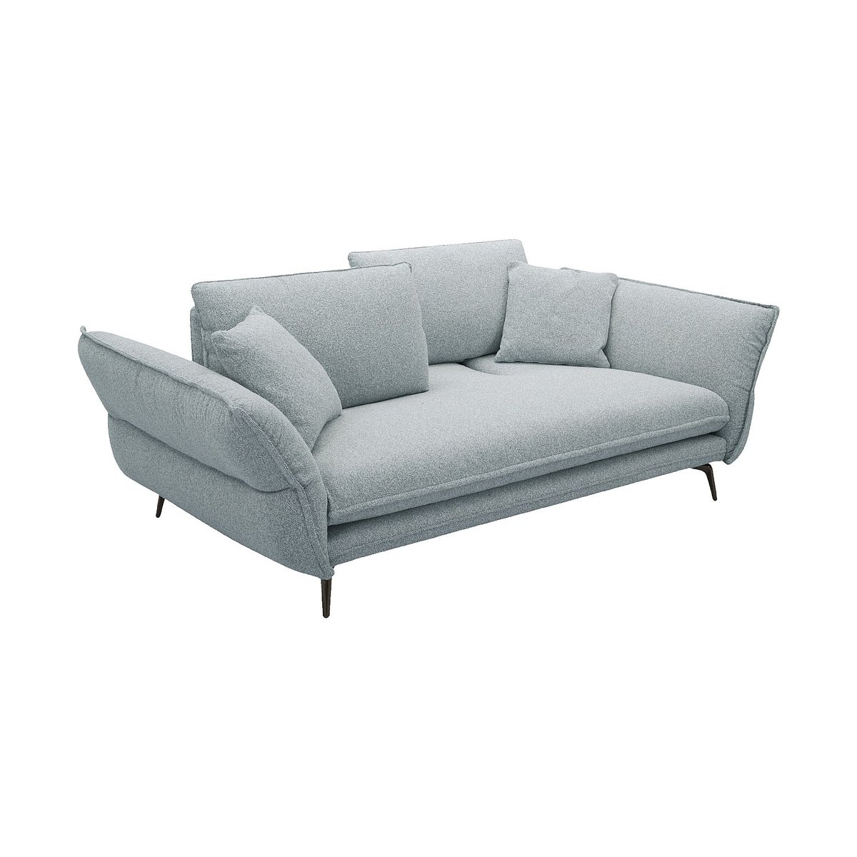 Canapé en tissu texturé avec dossier avance-recule VILOBI bleu, HABITAT