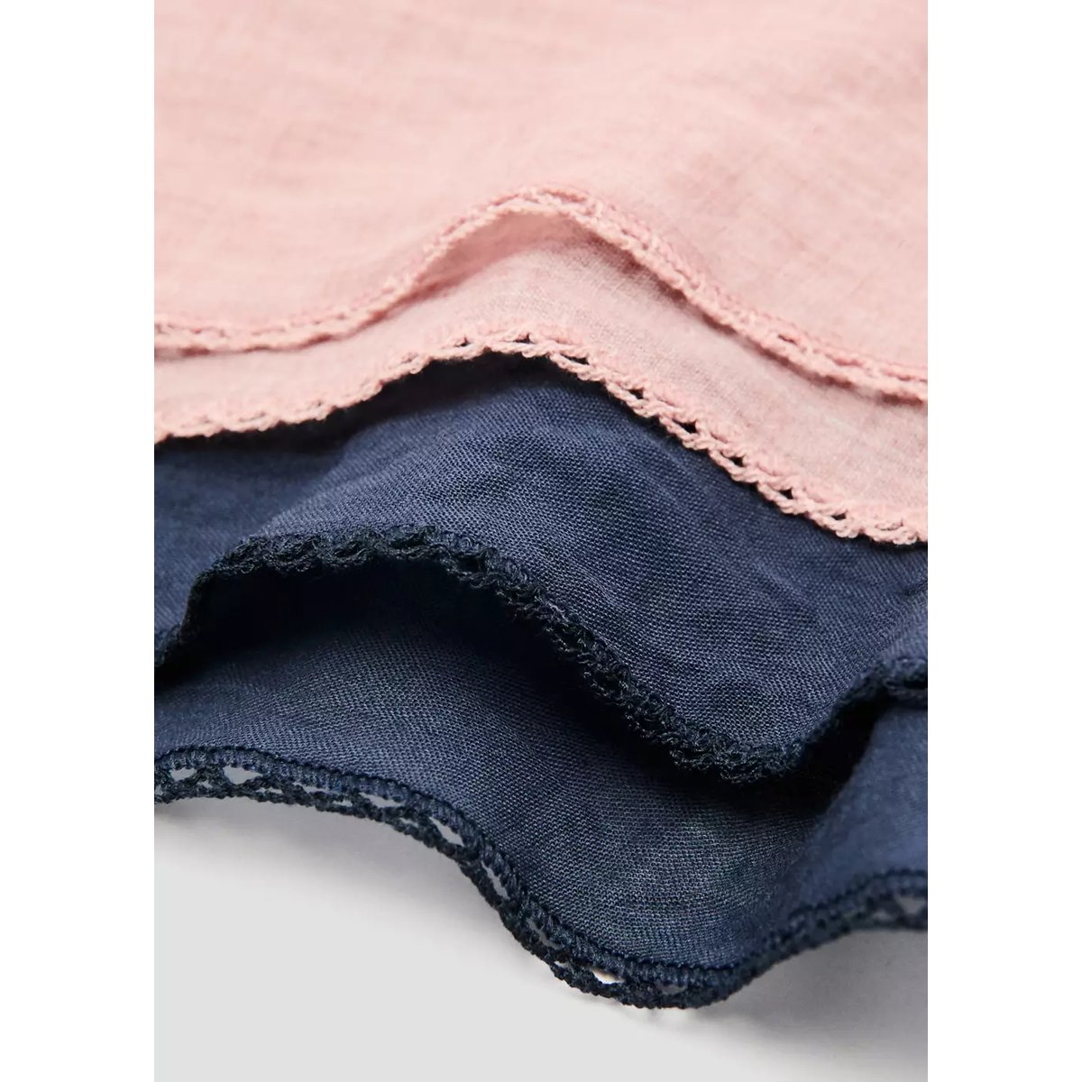 Lot 2 foulards combinés bleu marine, MANGO
