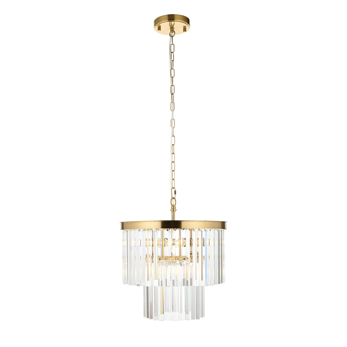 Coma 4-Light Tiered Glass Pendant Light brass, ÉDITÉ