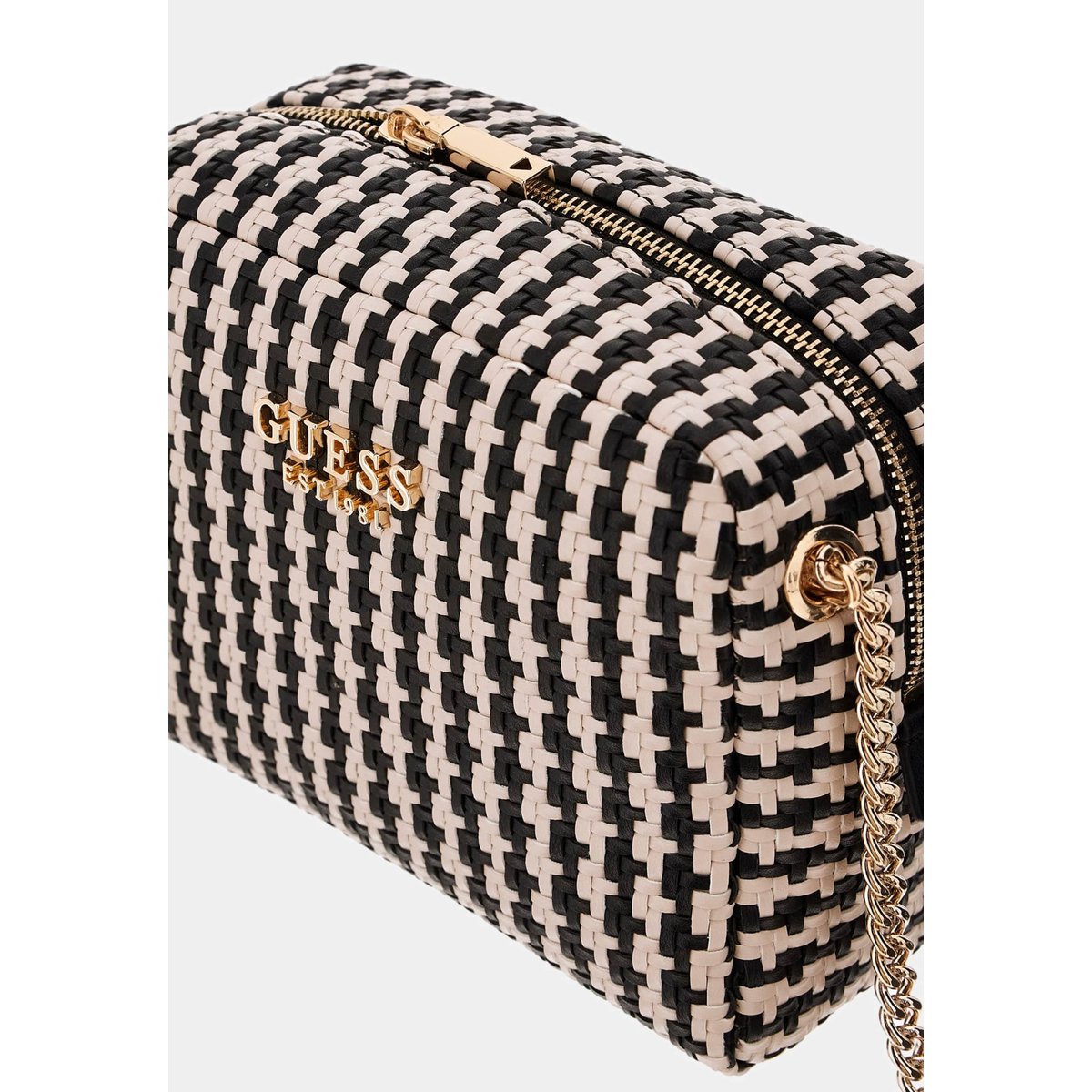 Mini Sac À Bandoulière Mirema Tressé noir multi, GUESS
