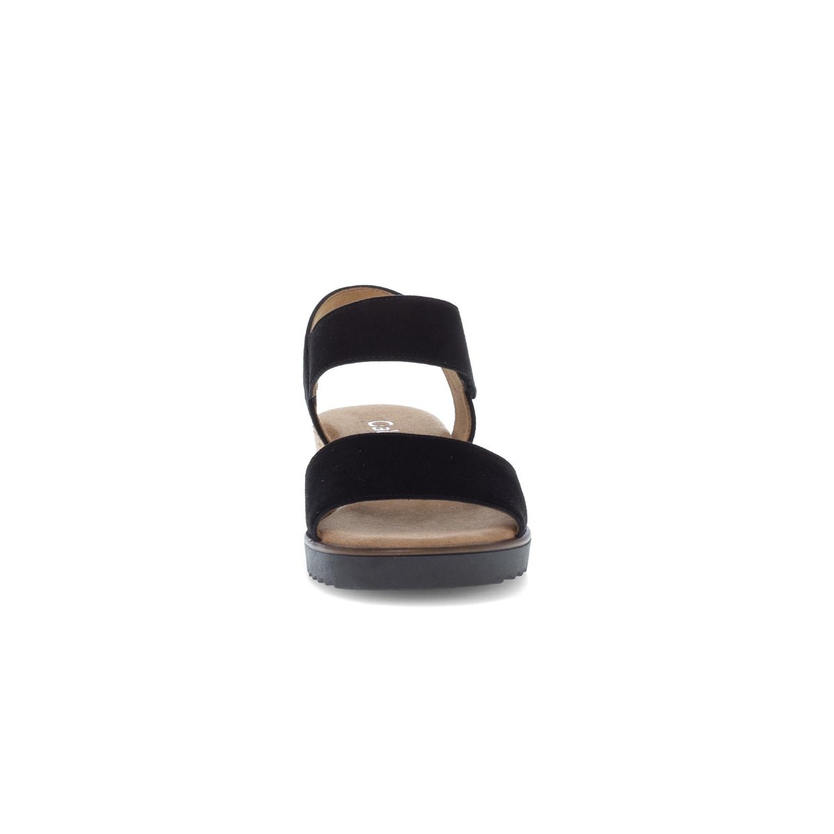 Sandales en cuir à talon compensé noir, GABOR
