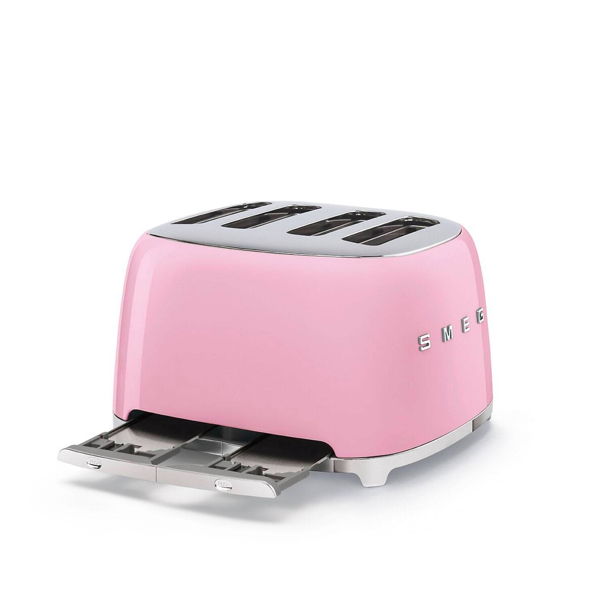 Retro Style 0.8L Mini Kettle & 4-Slice Toaster Set pink, SMEG