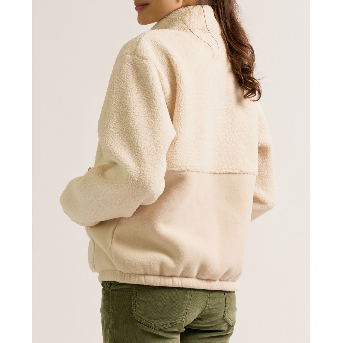 Veste polaire de grossesse et portage Sasha beige, CACHE COEUR