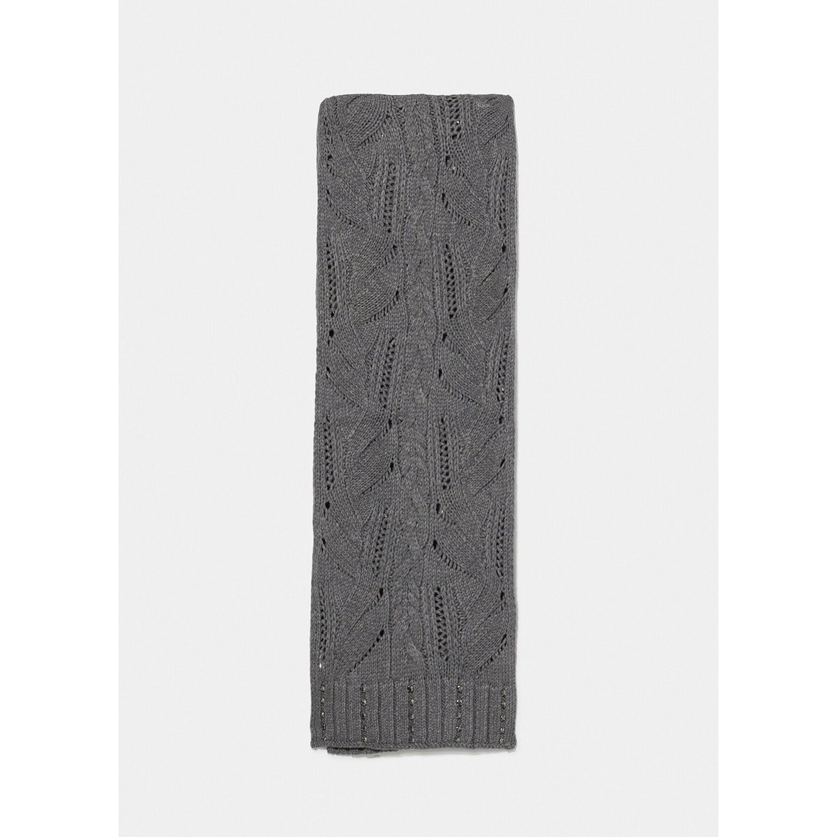 Écharpe en laine mélangée avec strass gris, LIU JO