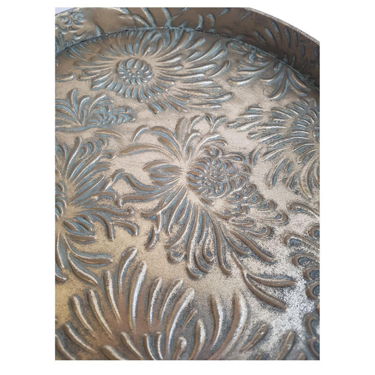Plateau en laiton fleurs - CHARME or, INTERIOR'S