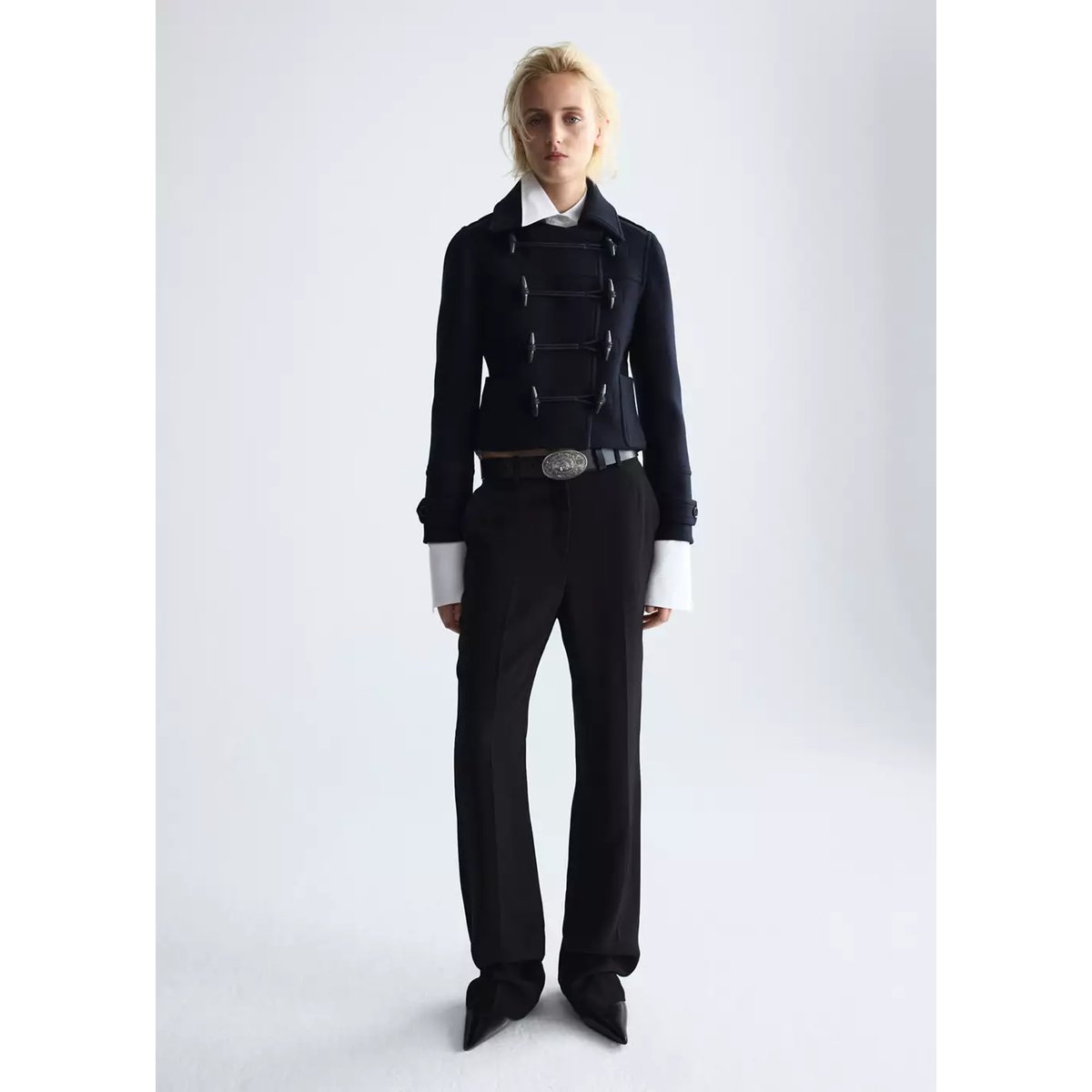 Pantalon costume 100 % laine noir, MANGO