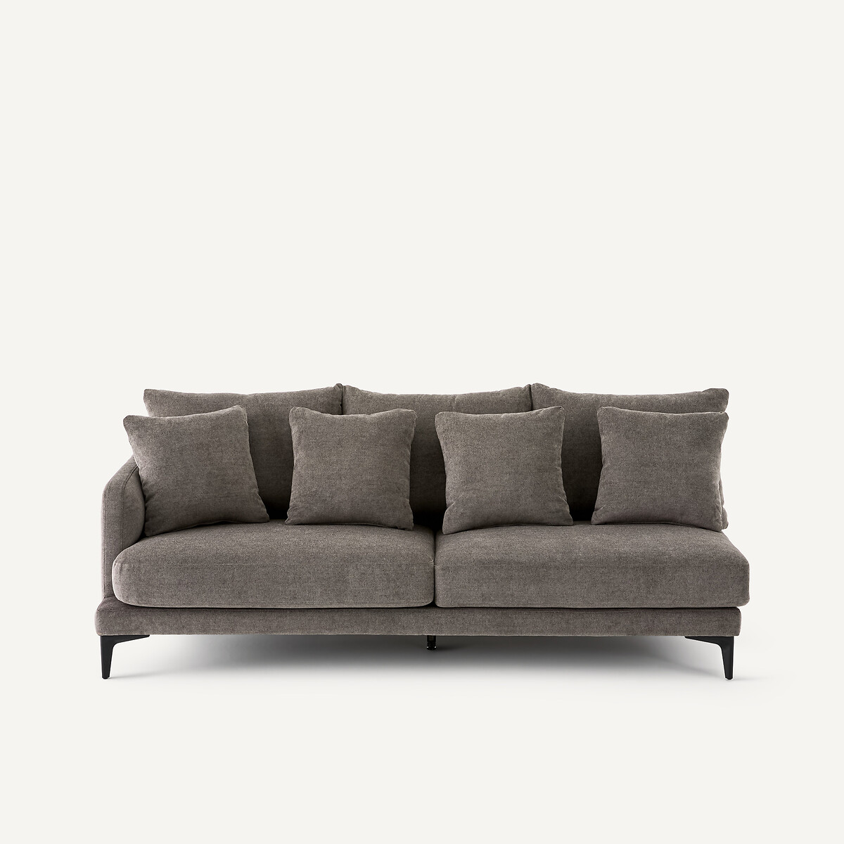 Demi-canapé 3 places en polyester mélangé, MODERNISTE gris stone, EMMANUEL GALLINA X AM.PM
