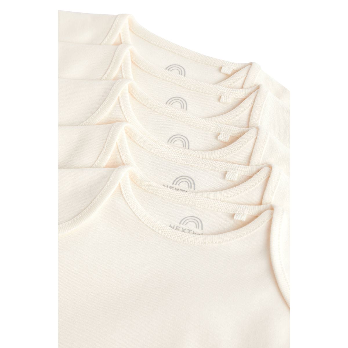 Bodies à manches longues essentiels, lot de 5 crème, NEXT