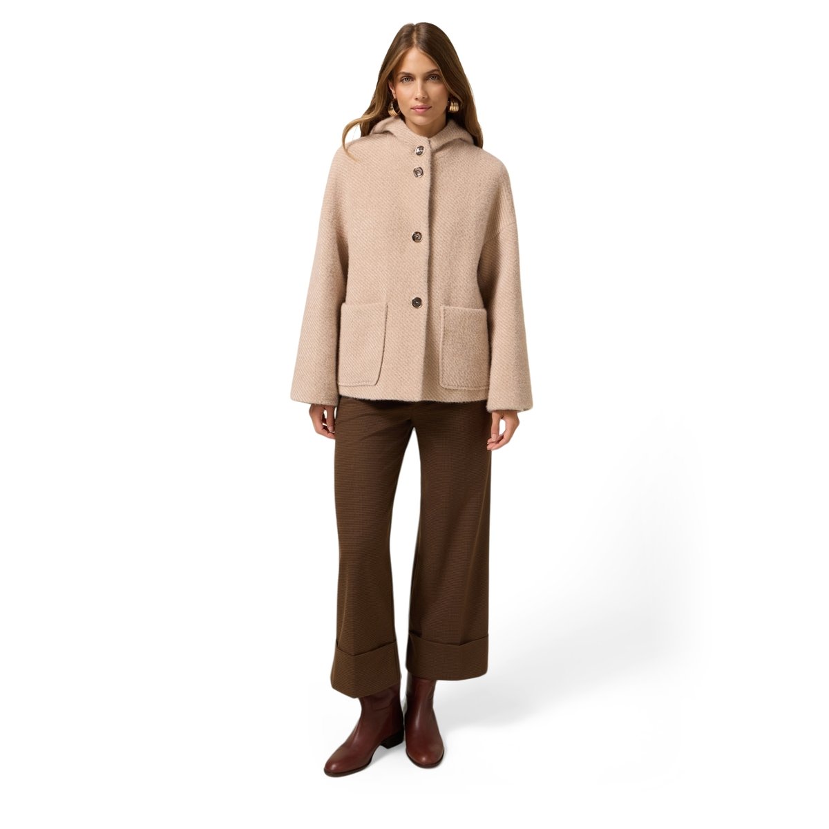 Manteau court beige, OLTRE