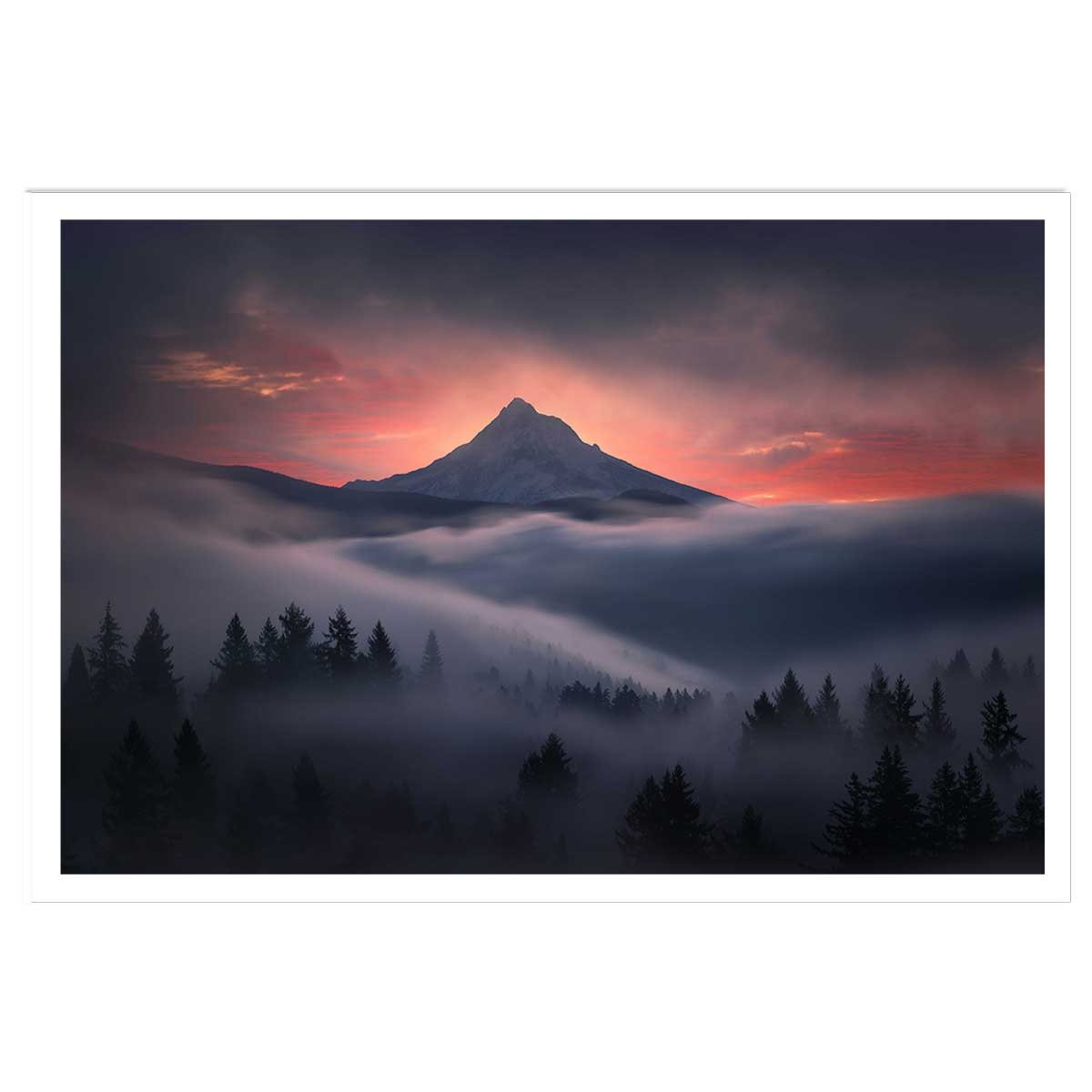 Affiche Brume en Oregon affiche seule, HEXOA