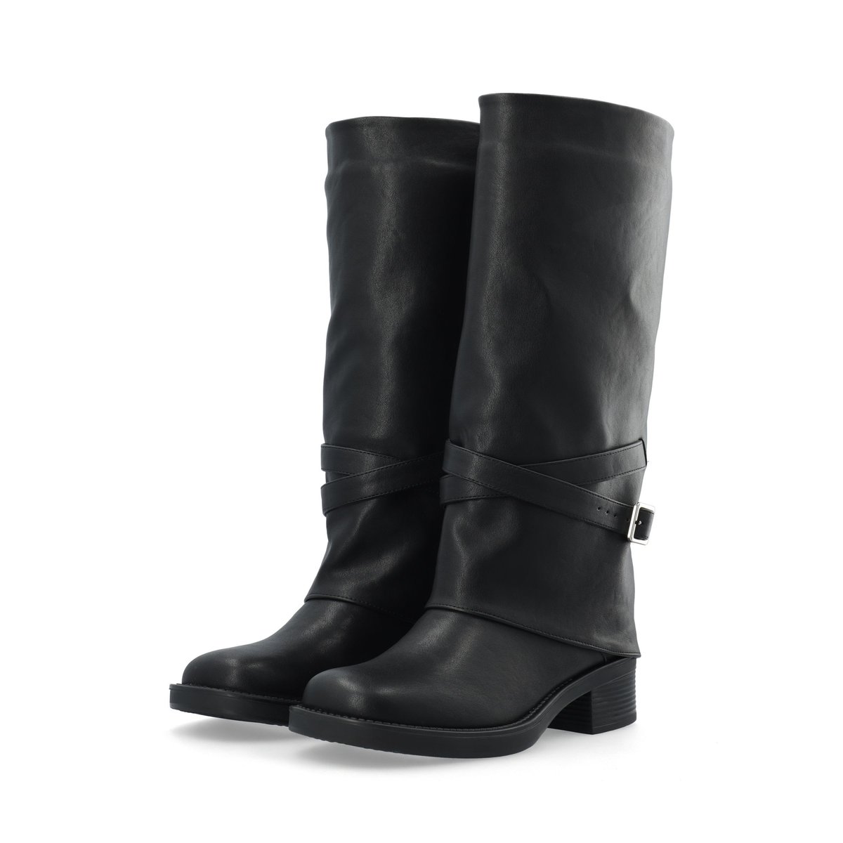 Bottes Au Genou black1, BIANCO