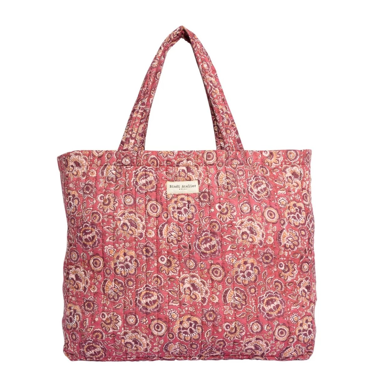 Sac cabas en coton Garda rose framboise, BINDI ATELIER
