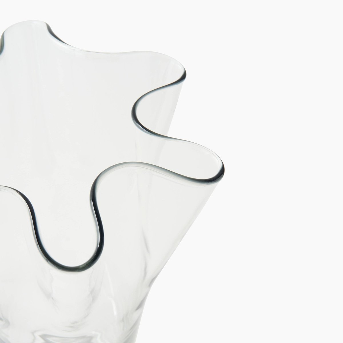 Vase, 22xH33cm, en verre transparent, MONOPRIX