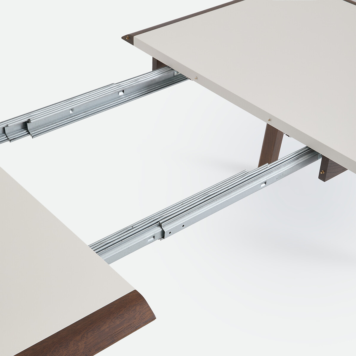 Table à manger extensible, bi-matière, 6 à 12 personnes, ALTEA noyer/beige, LA REDOUTE INTERIEURS