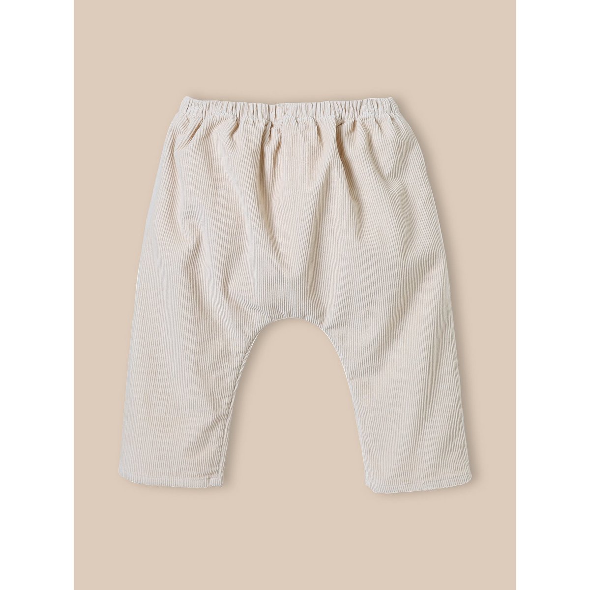Pantalon sarouel en velours beige, CYRILLUS