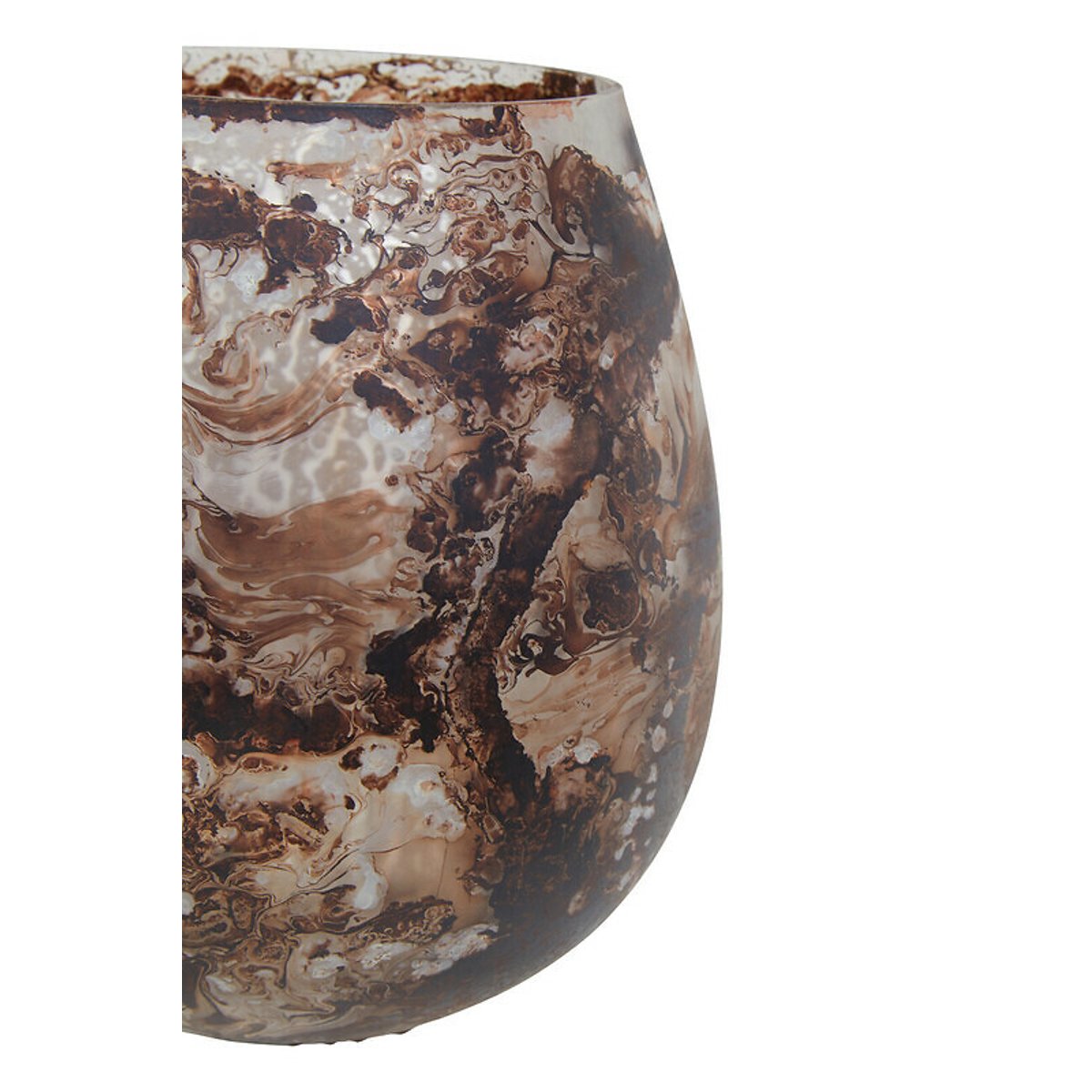 Large Speckled Candle Holder in Brown brown , ÉDITÉ
