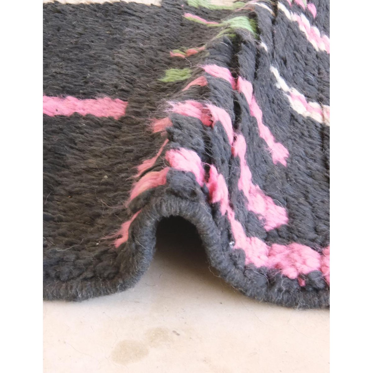 Tapis de couloir pure laine berbère 74 x 344 cm rose poudrée, AFK LIVING