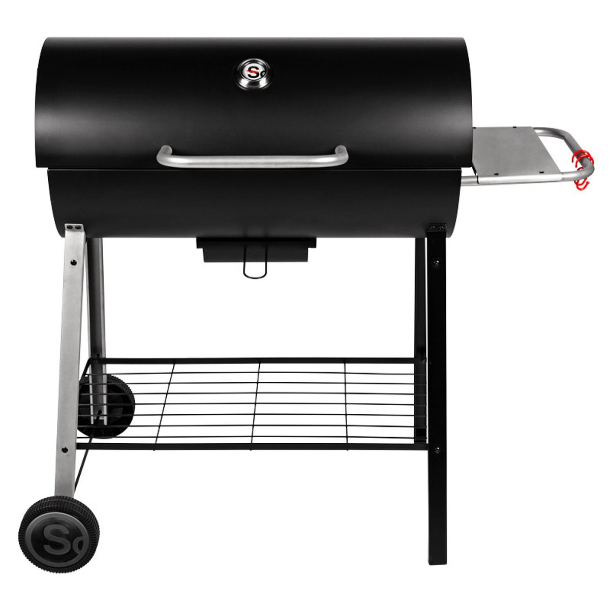 Barbecue à charbon avec couvercle noir, SOMAGIC