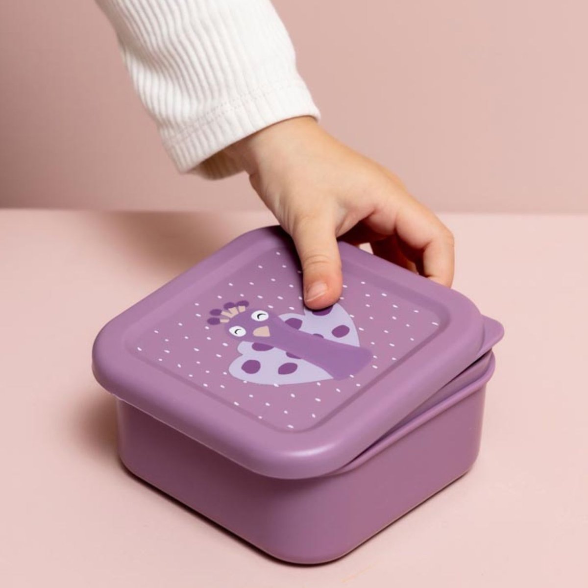 Lot de 3 boîtes à goûter violet, blanc, TRIXIE