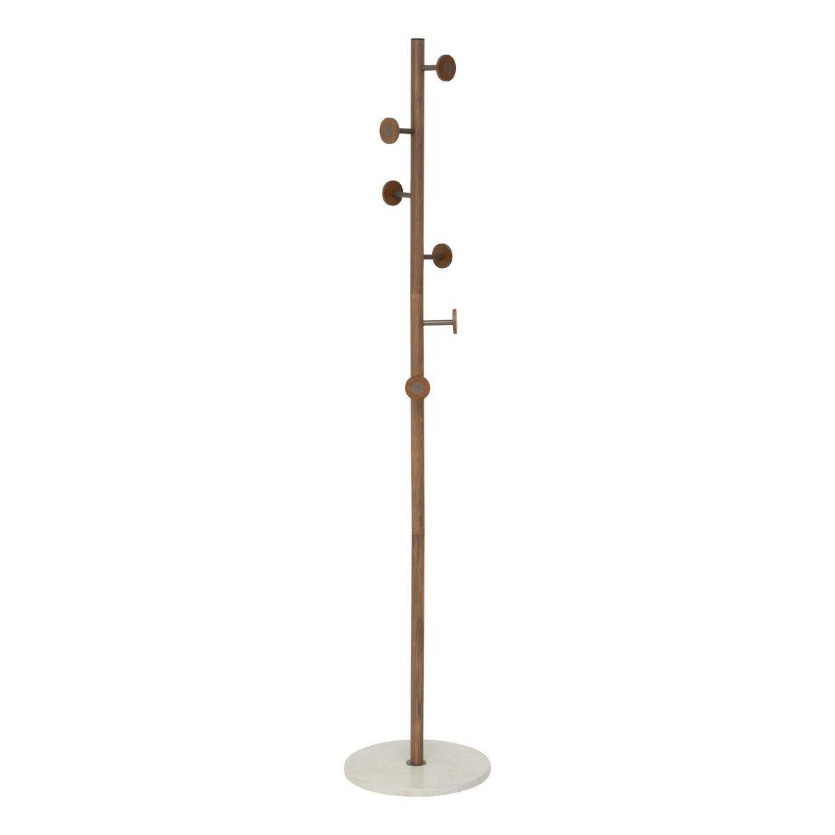 Porte-manteaux 6 patères avec base en quartz COME marron, 5FIVE SIMPLY SMART