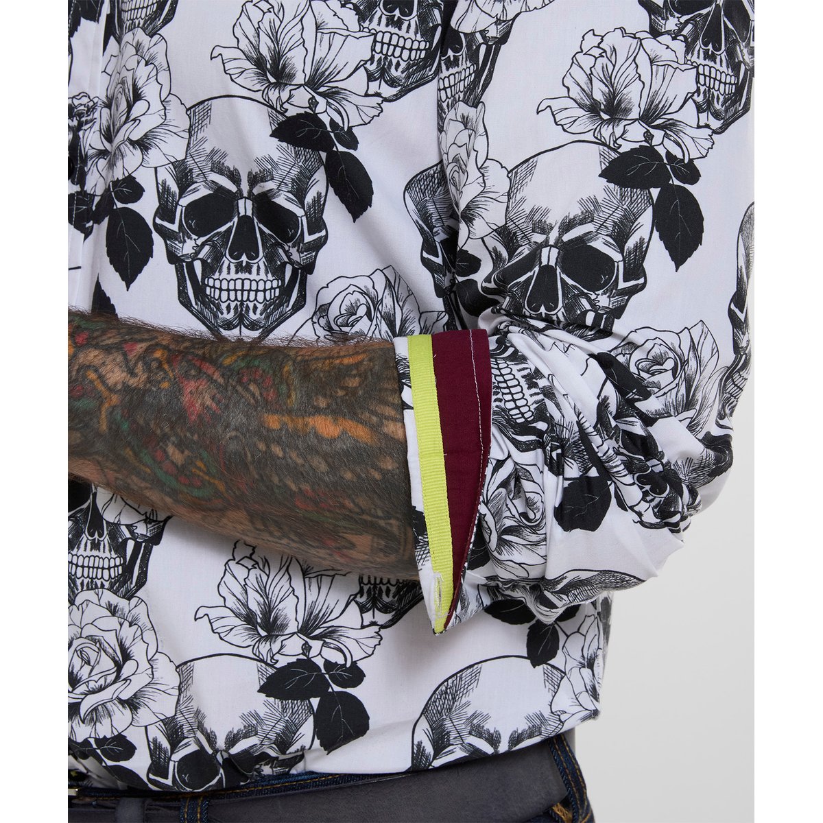 Chemise Imprimé Tête de Mort Monochrome noir, JOE BROWNS