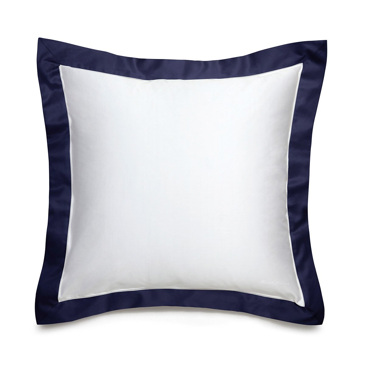 Taie à volant en satin, LANGDON navy, RALPH LAUREN HOME