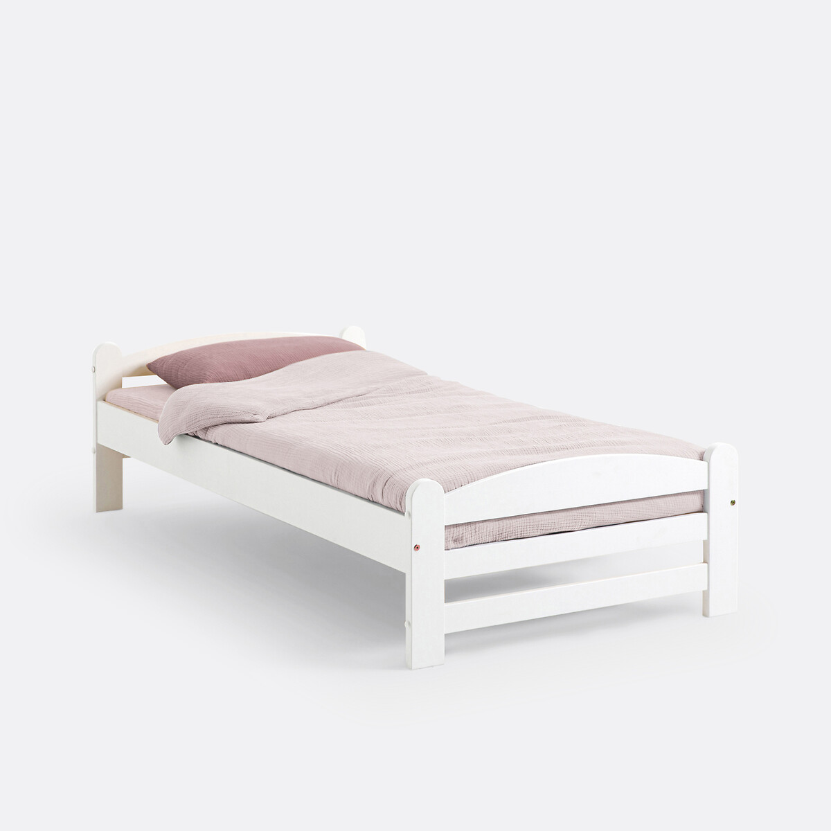 Lit en pin massif avec sommier, Loan blanc, LA REDOUTE INTERIEURS