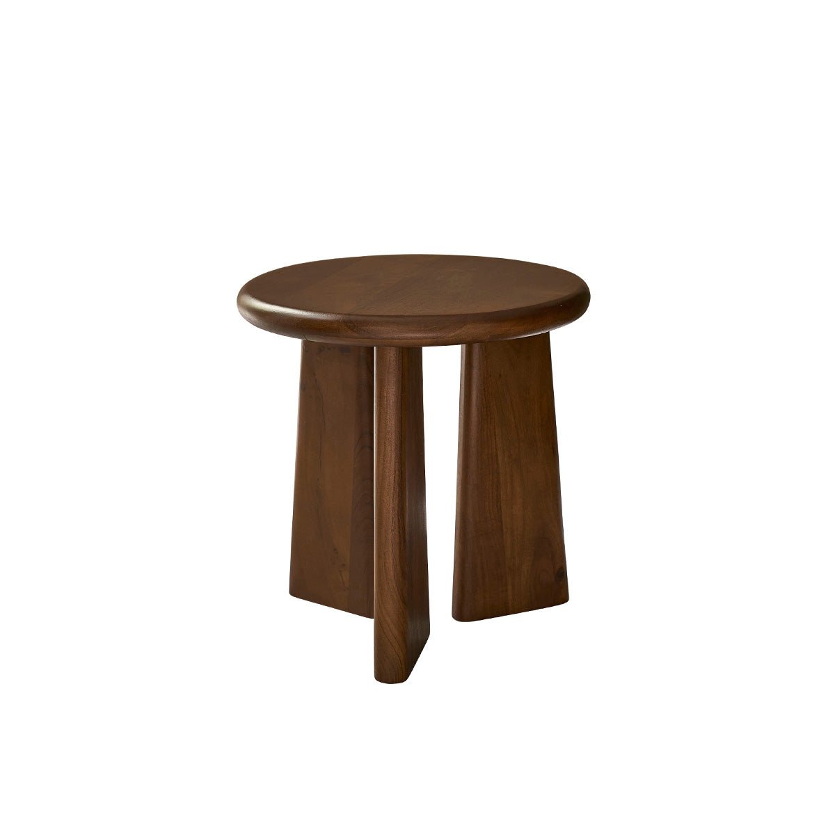 Table d'appoint en bois d'acacia ronde  ANNA marron, BERAH GETAH