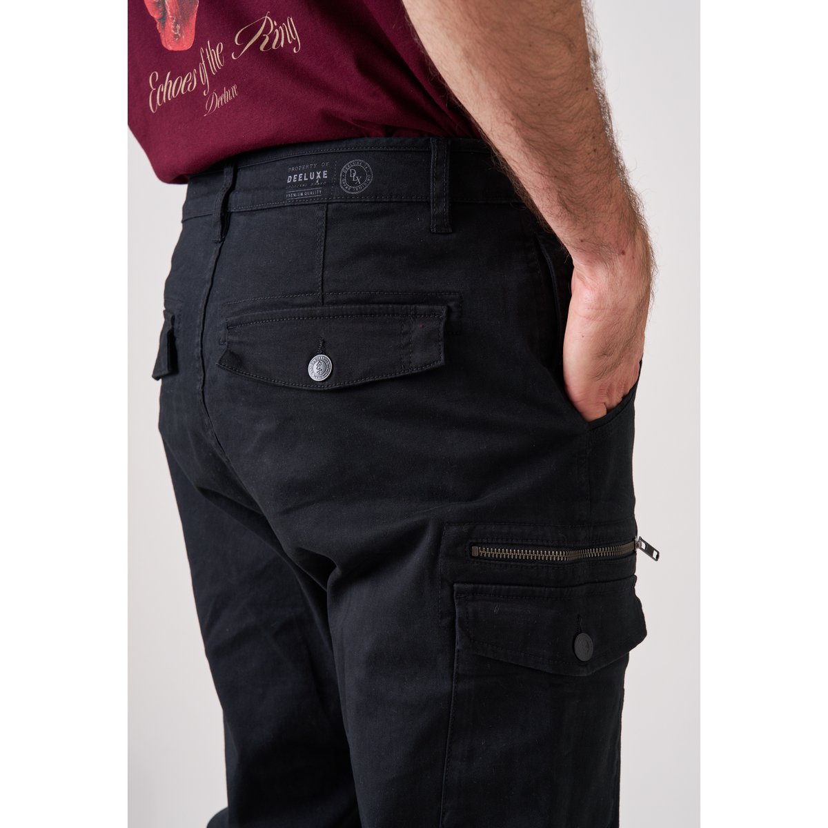 Pantalon regular homme en coton DANASON black, DEELUXE
