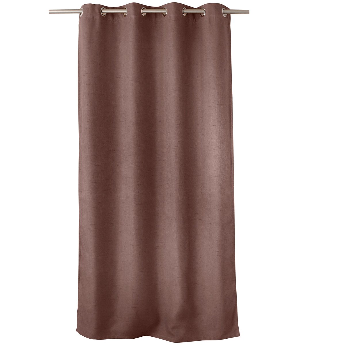 Rideau occultant uni et fileté marron glacé, HOME MAISON