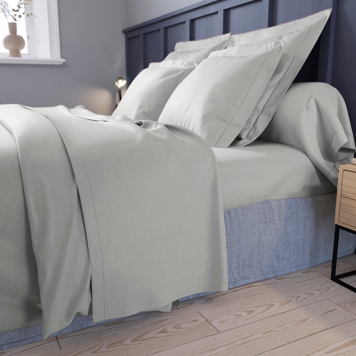 Housse de couette Harmonie Satin de coton gris, DODO