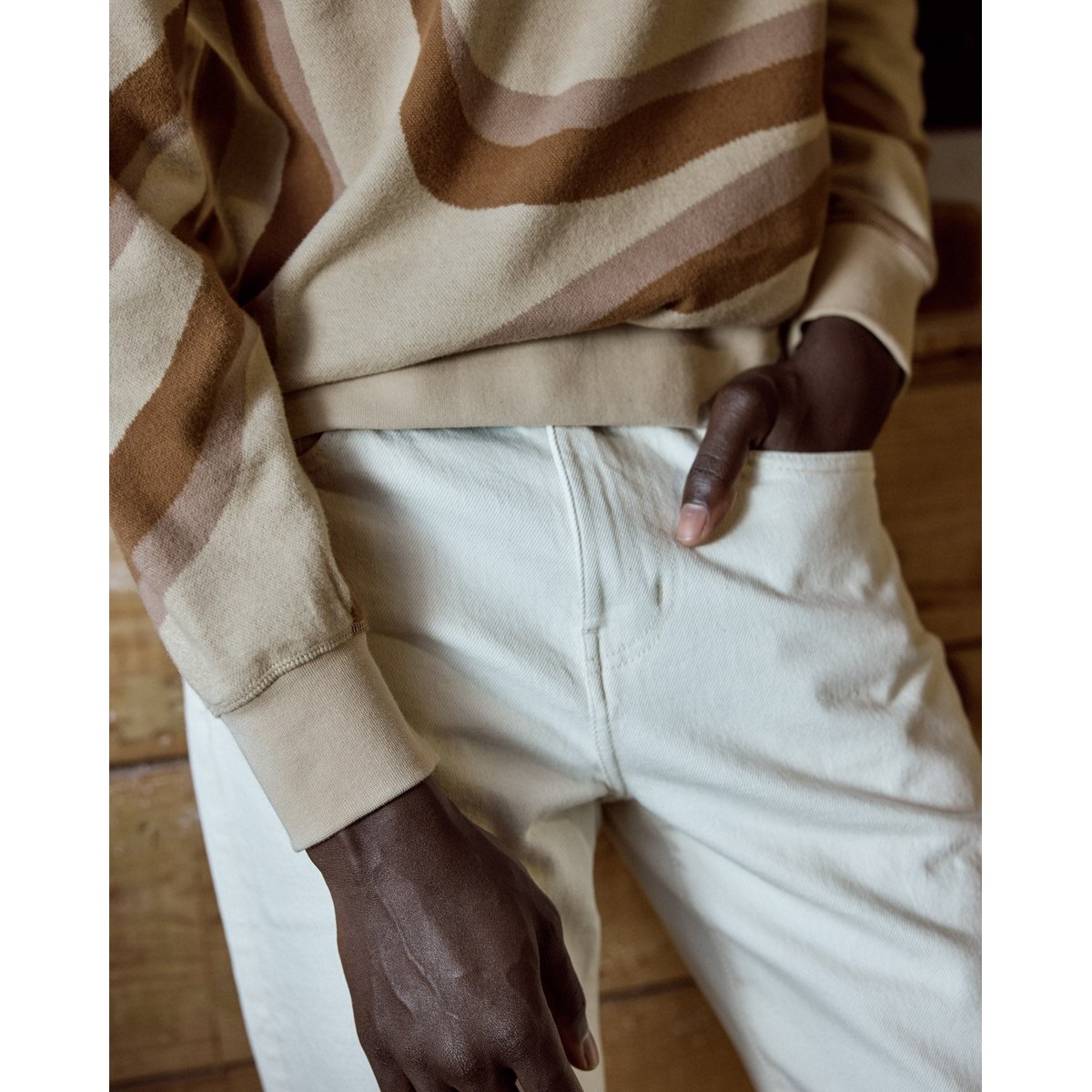 Sweat Bussy coton BUSSY beige, FAGUO