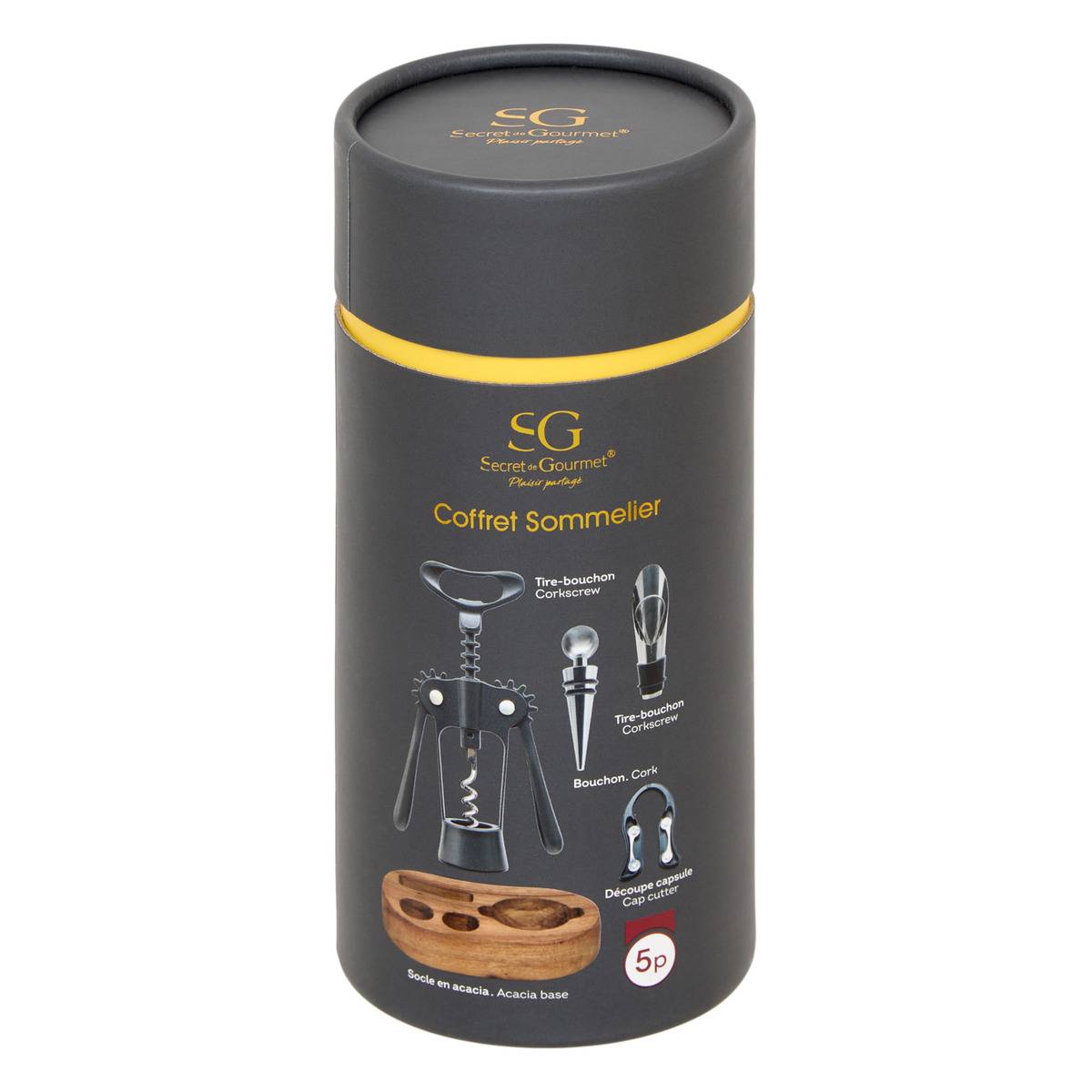 Coffret sommelier en zinc JULES argent, ATMOSPHERA