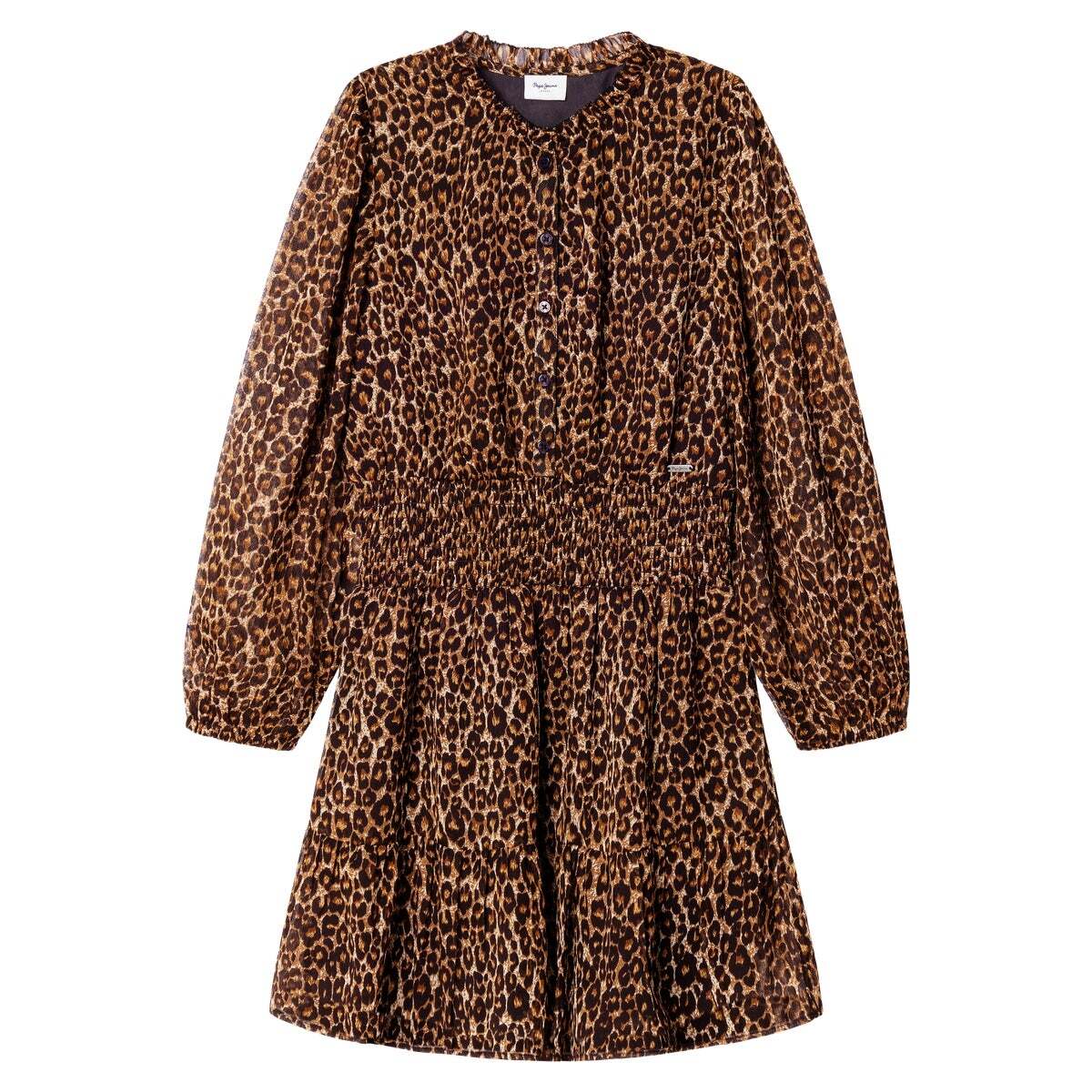 Robe Courte À Imprimé Animal beige malté, PEPE JEANS