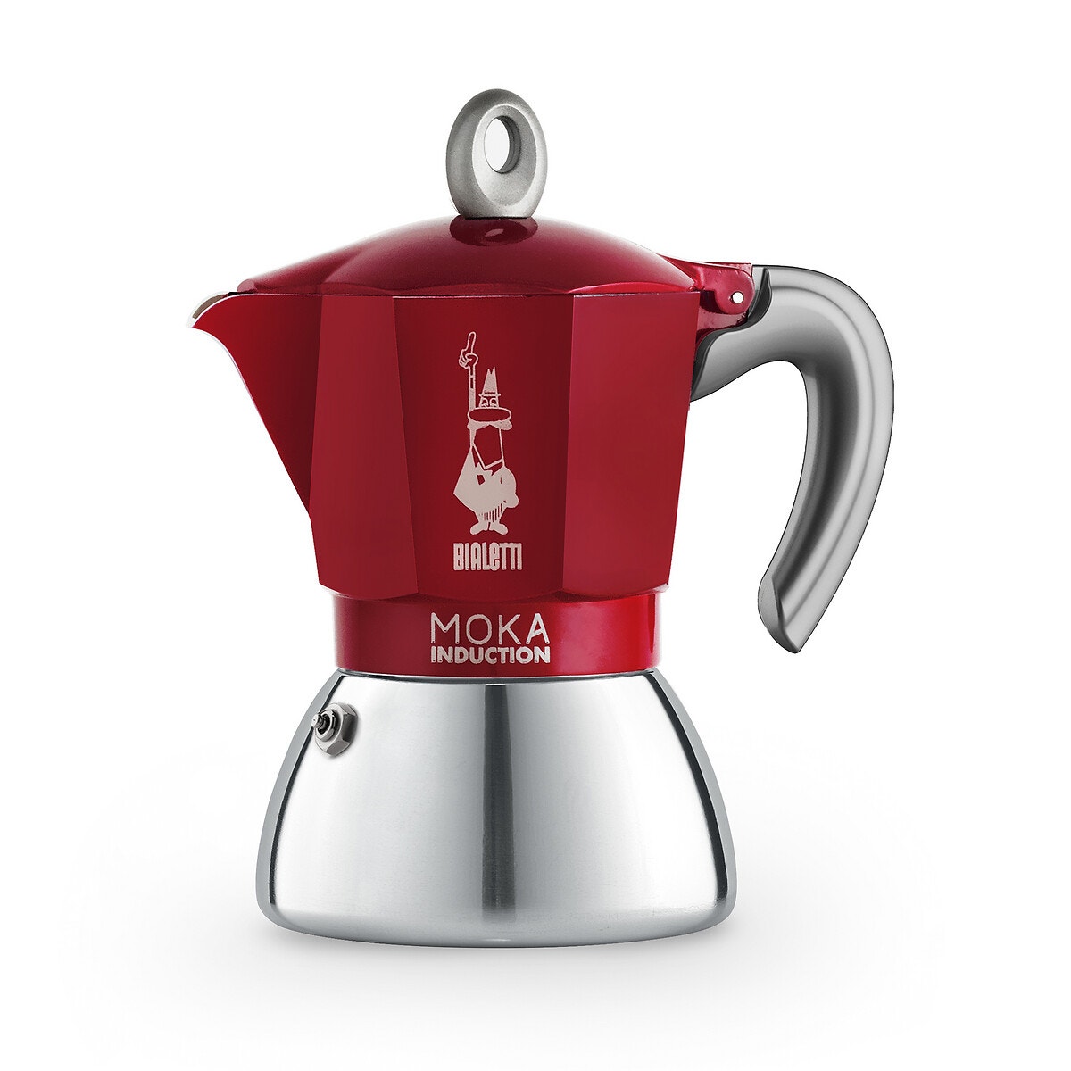Cafetière Italienne Moka Induction rouge/inox, BIALETTI