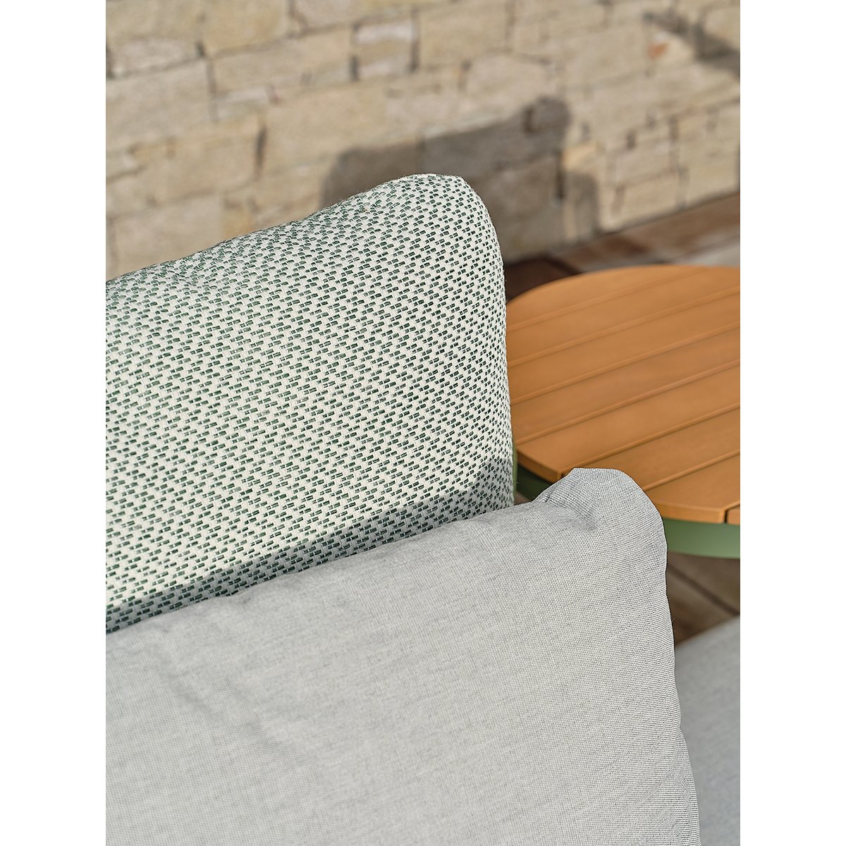 Canapé de jardin 3 places en aluminium BARLIA vert olive, REMARQUABLE